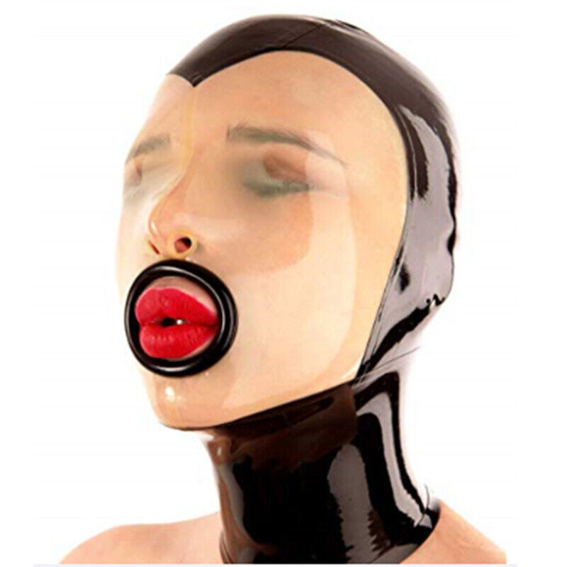 Blowjob Latex Hood With Transparent Facial