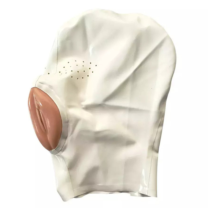 Latex Rubber Mask Hood with Vaginal