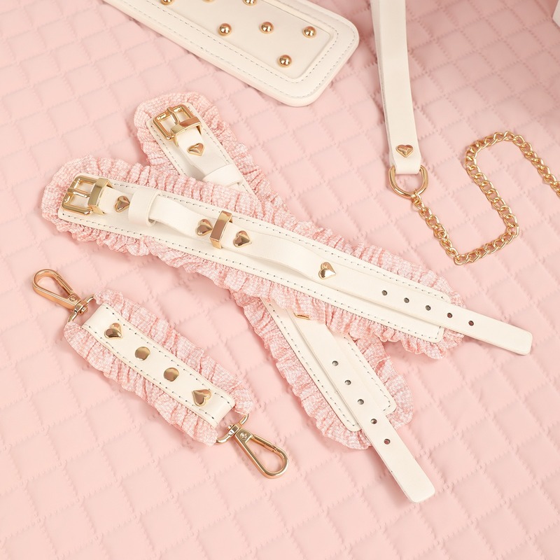 (image for) White & Pink Fairy Leather Cuffs