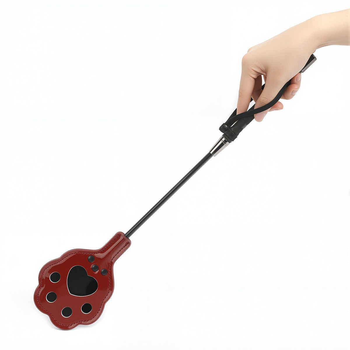 (image for) Bright Leather Cat's Paw Riding Crop