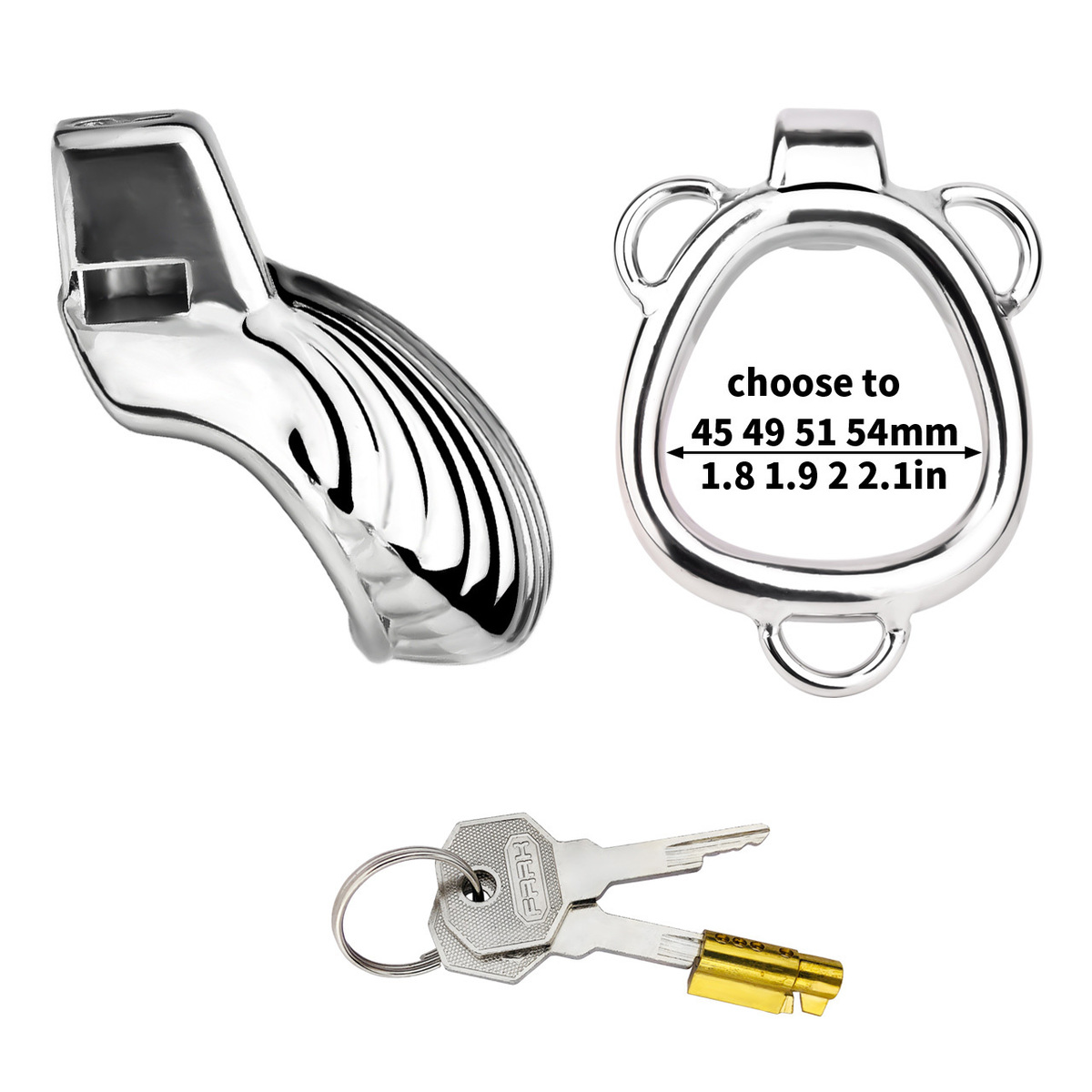 (image for) Stainless Steel Shell Chastity Cage