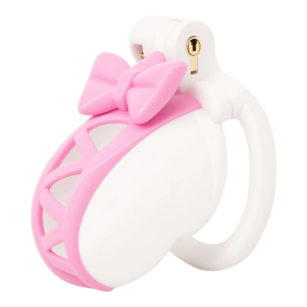 Butterfly Knot Sissy Chastity Cage