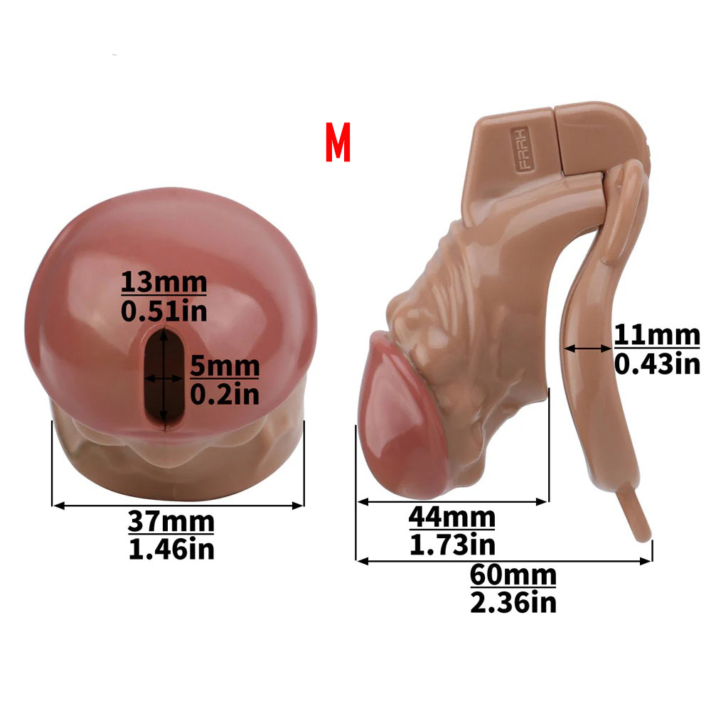 (image for) Realistic Penis Resin Chastity Cage