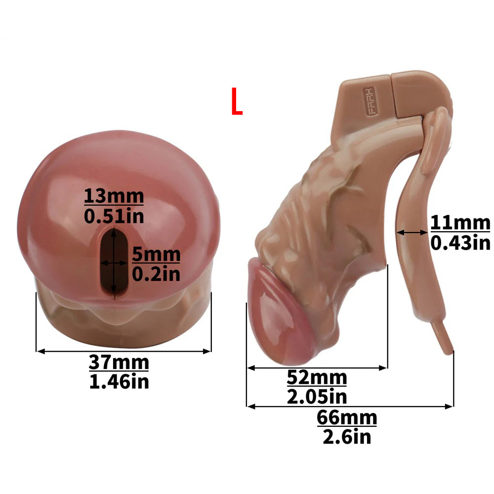 (image for) Realistic Penis Resin Chastity Cage
