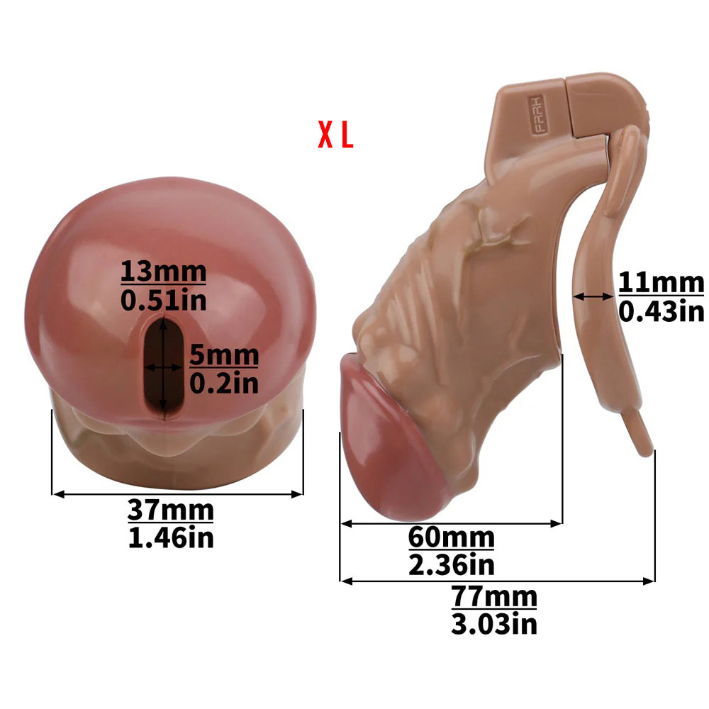 (image for) Realistic Penis Resin Chastity Cage