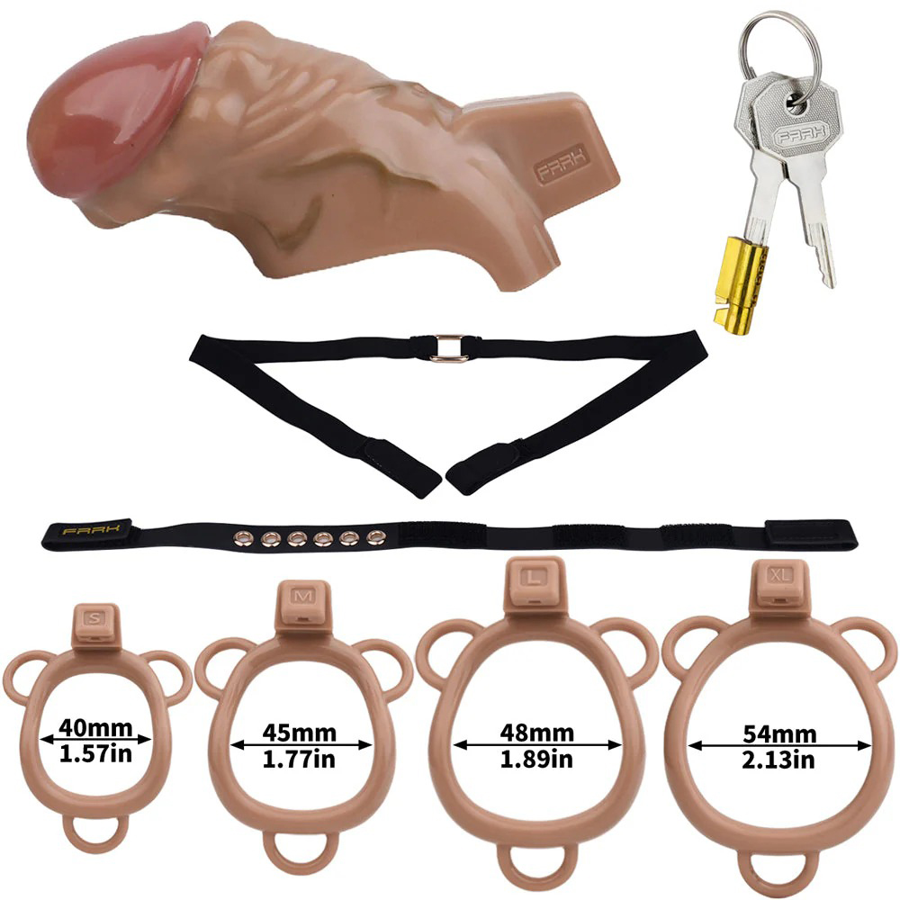 (image for) Realistic Penis Resin Chastity Cage