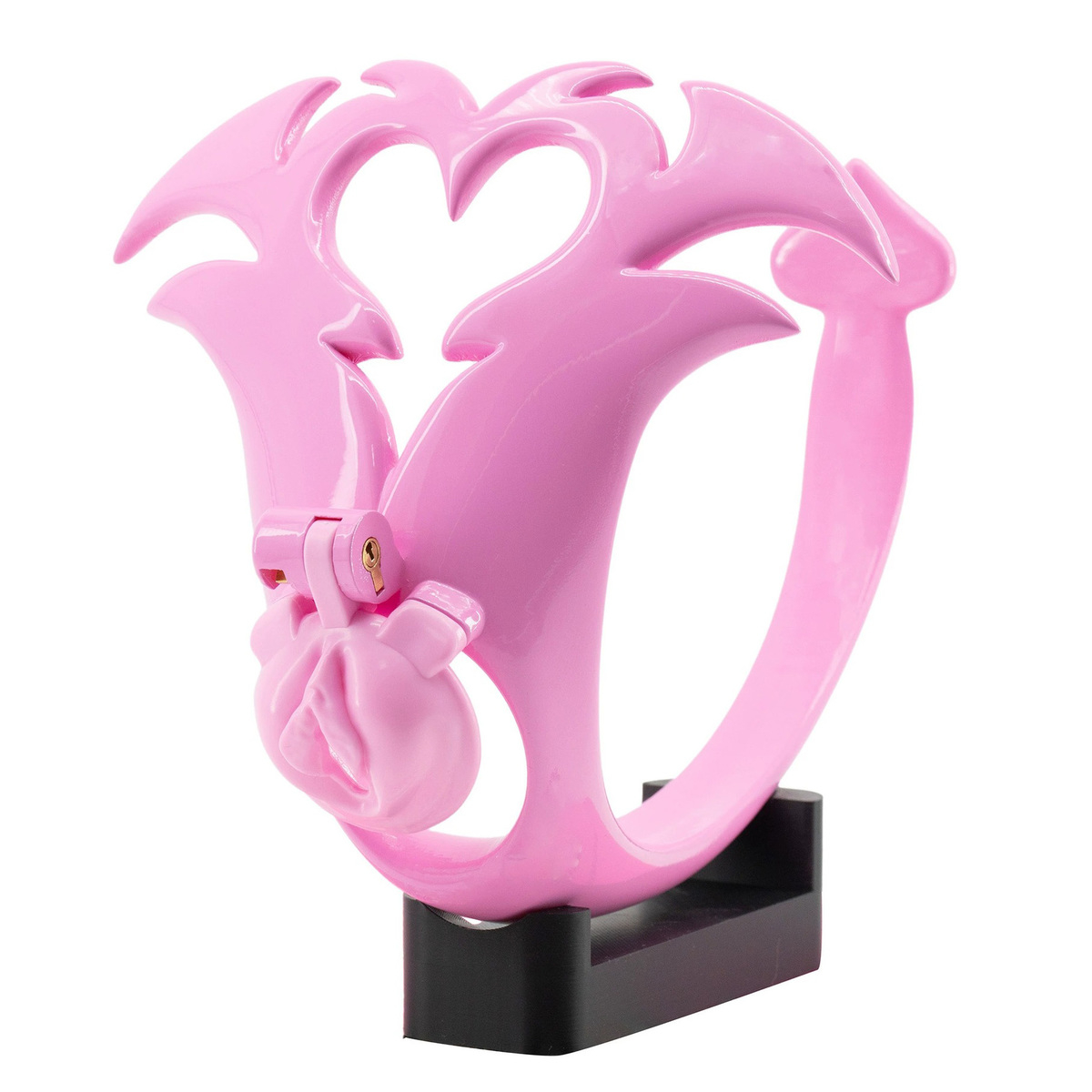 Sissy 3D Chastity Cage With Anal Plug