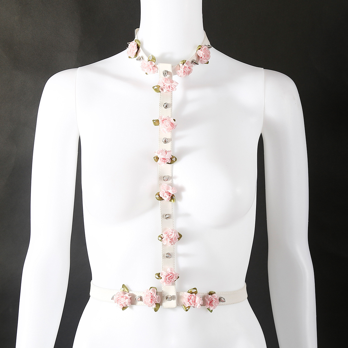(image for) Rose Collar to Waist Bondage Harness