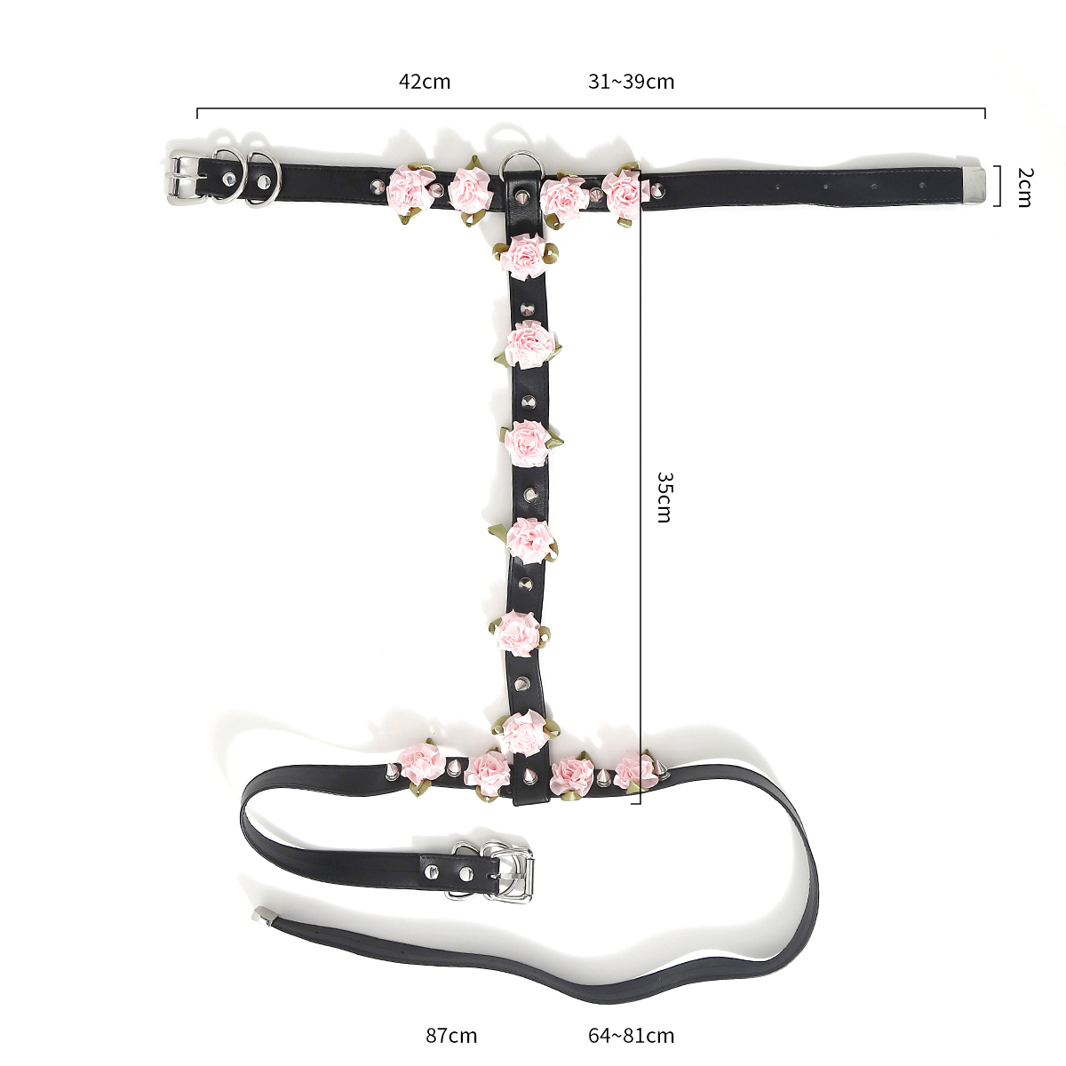 (image for) Rose Collar to Waist Bondage Harness