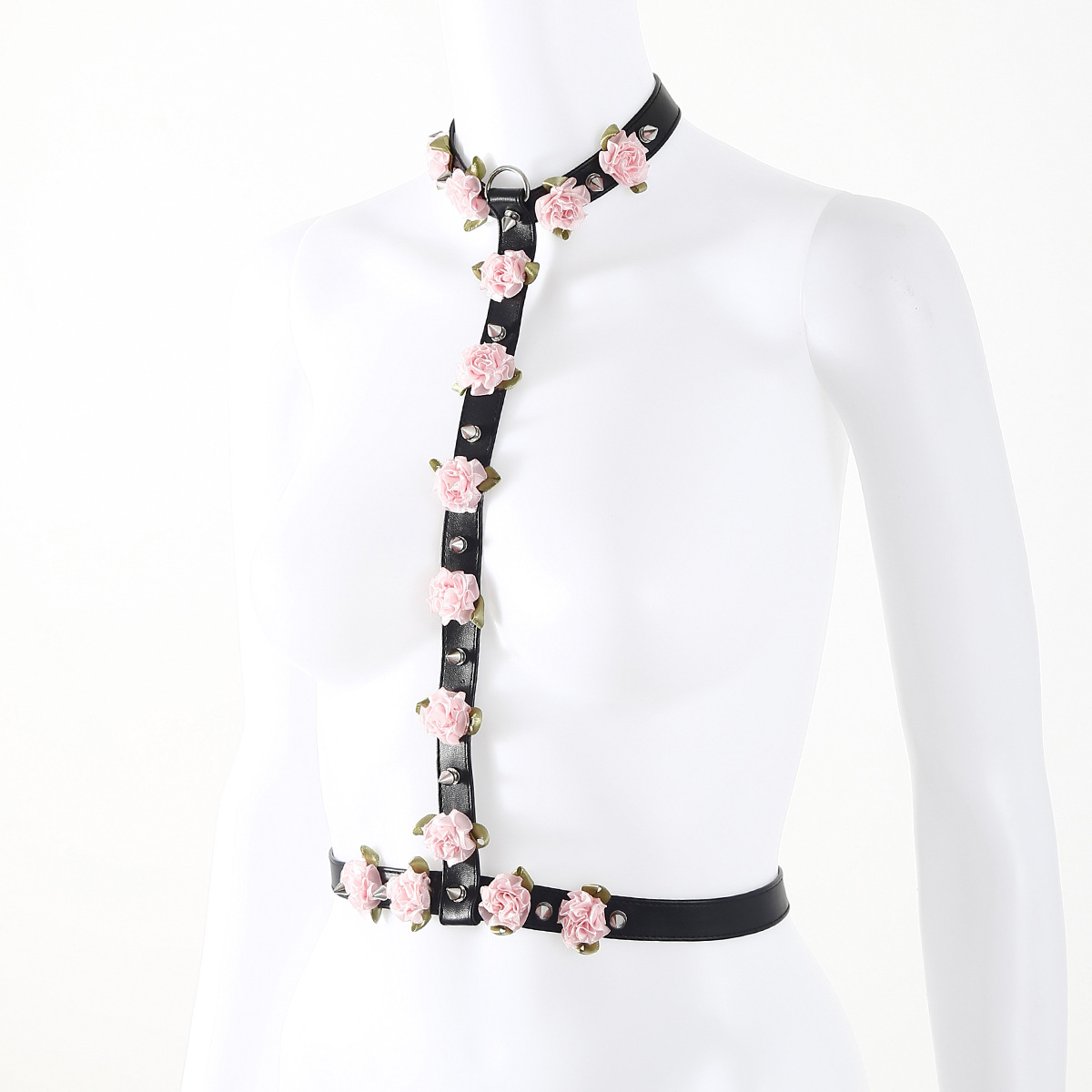 (image for) Rose Collar to Waist Bondage Harness