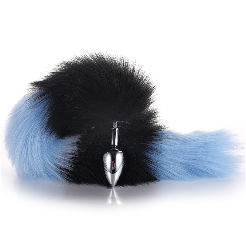 (image for) Colorful Tail Metal Anal Plug