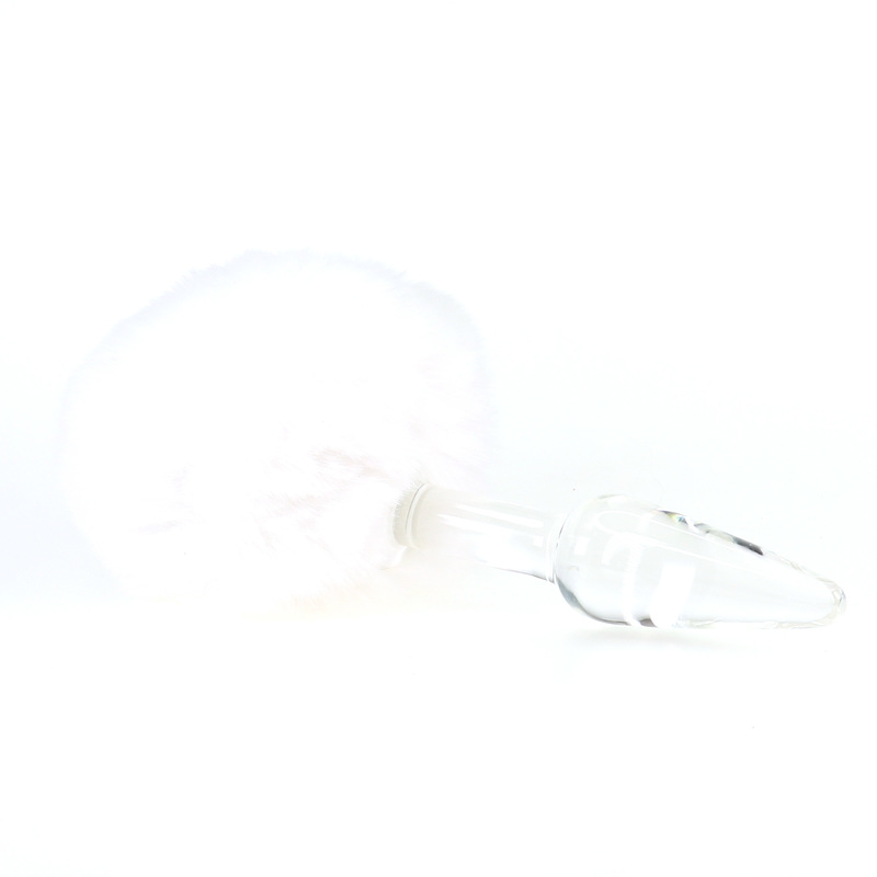 (image for) Bunny Tail Glass Butt Plug