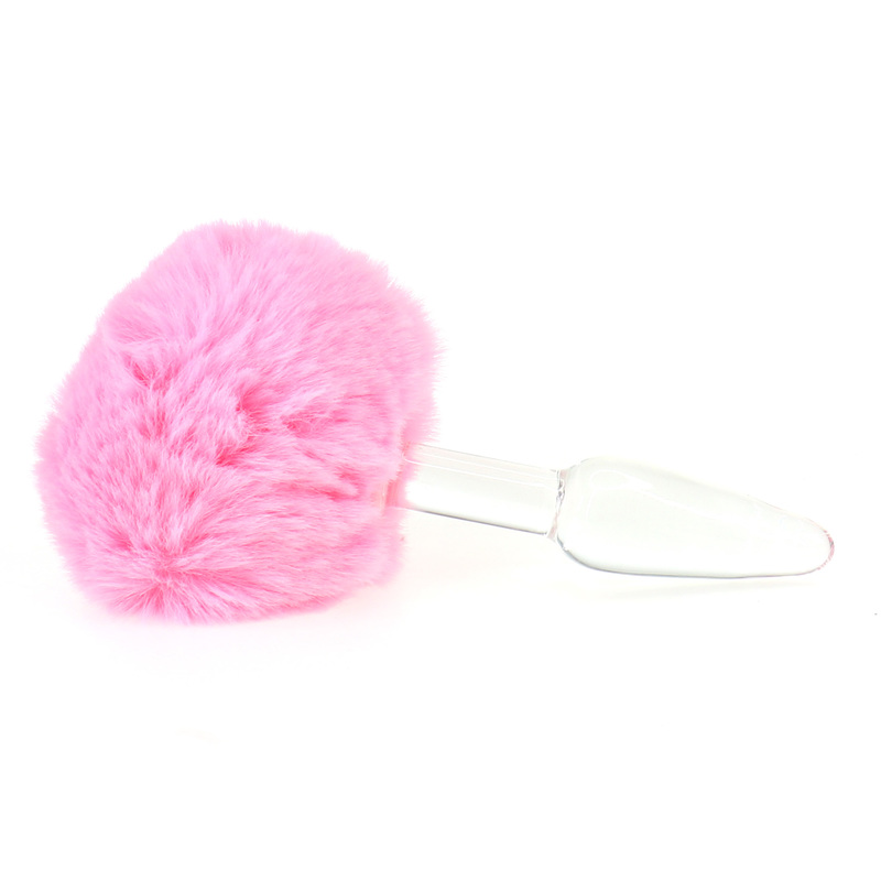 (image for) Bunny Tail Glass Butt Plug