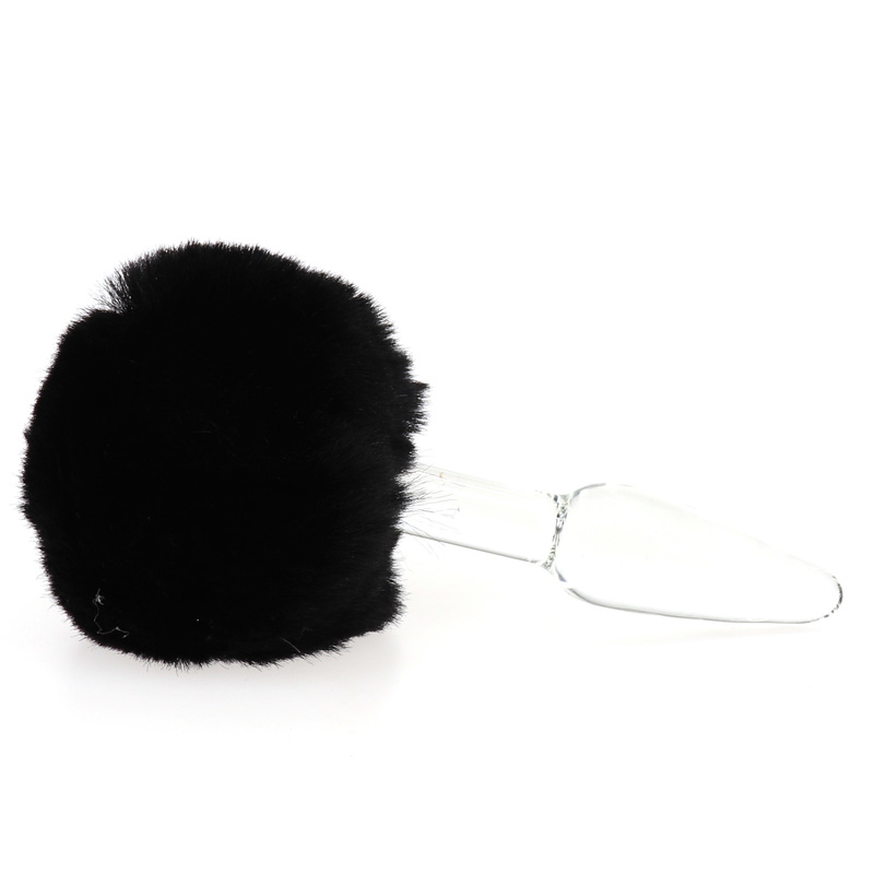 (image for) Bunny Tail Glass Butt Plug