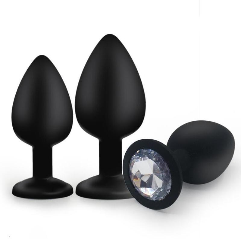 (image for) Geisha Ball Silicone Butt Plug with Diamond