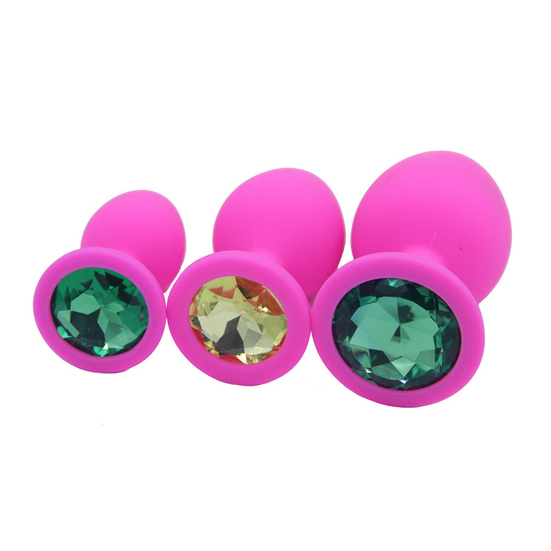 (image for) Geisha Ball Silicone Butt Plug with Diamond