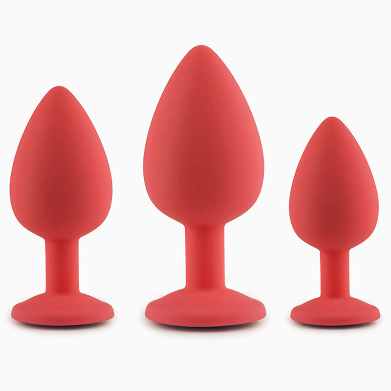 (image for) Geisha Ball Silicone Butt Plug with Diamond