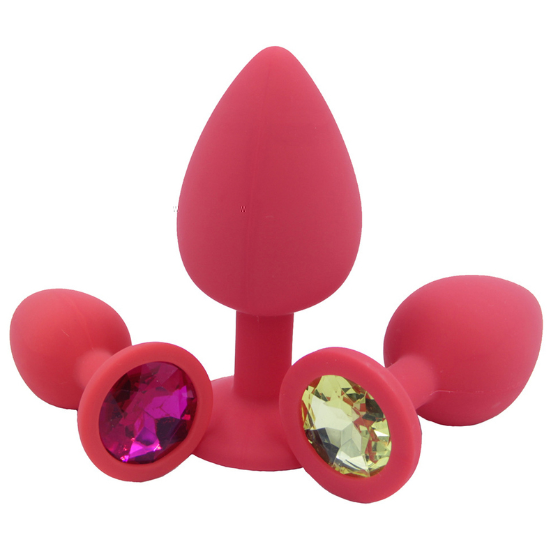 (image for) Geisha Ball Silicone Butt Plug with Diamond