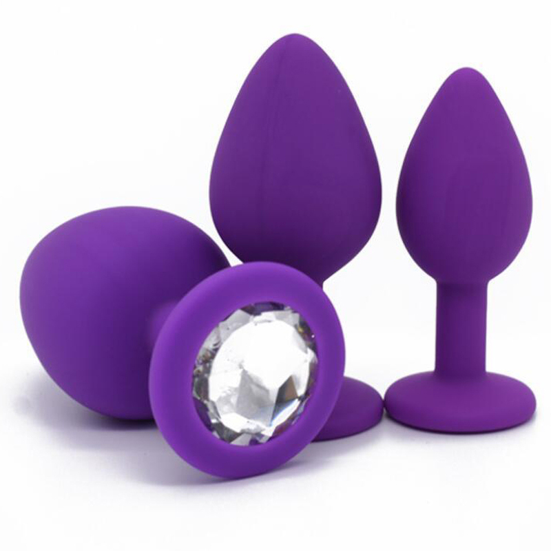 (image for) Geisha Ball Silicone Butt Plug with Diamond