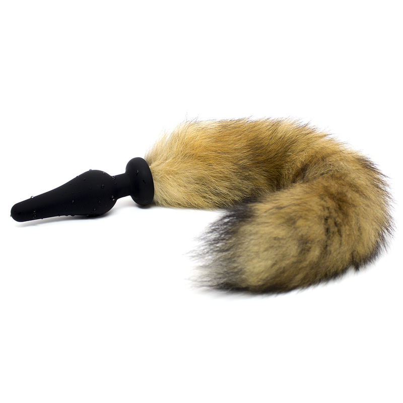 (image for) Silicone Anal Plug With Red Fox Tail