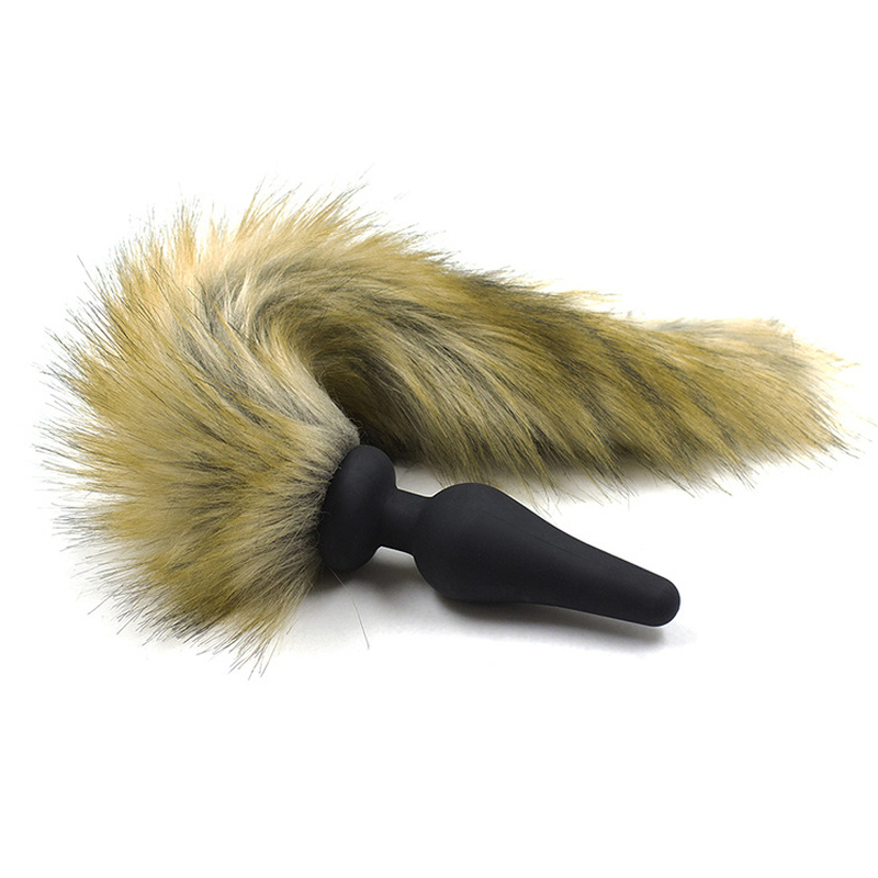 (image for) Silicone Anal Plug With Red Fox Tail