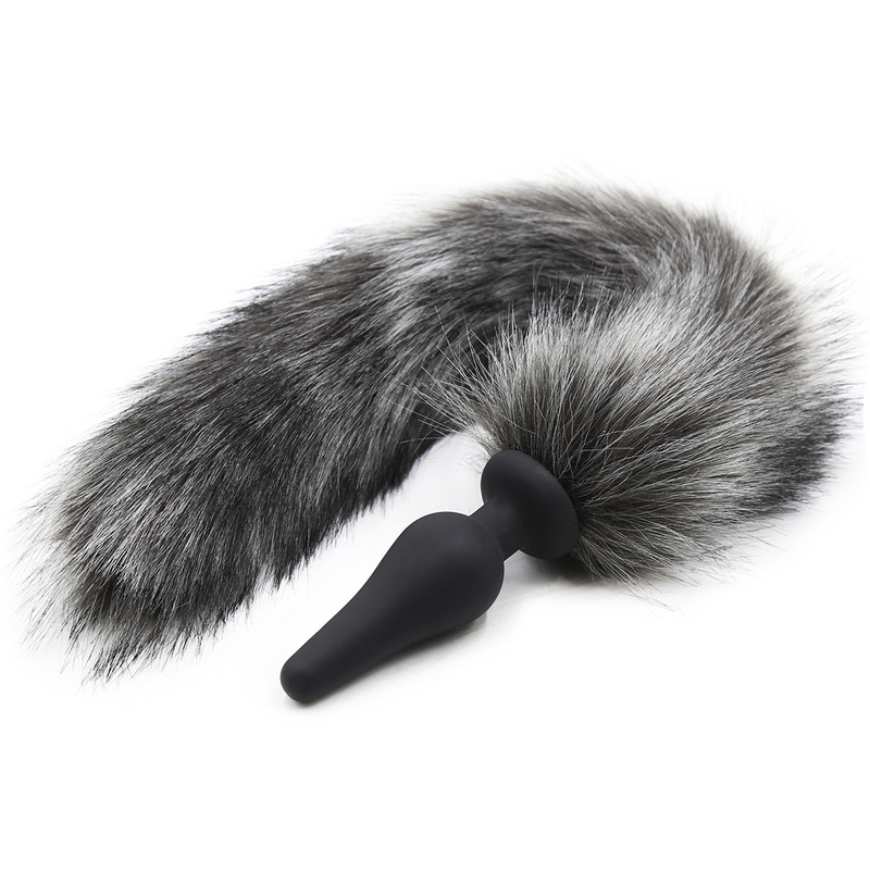 (image for) Silicone Anal Plug With Red Fox Tail