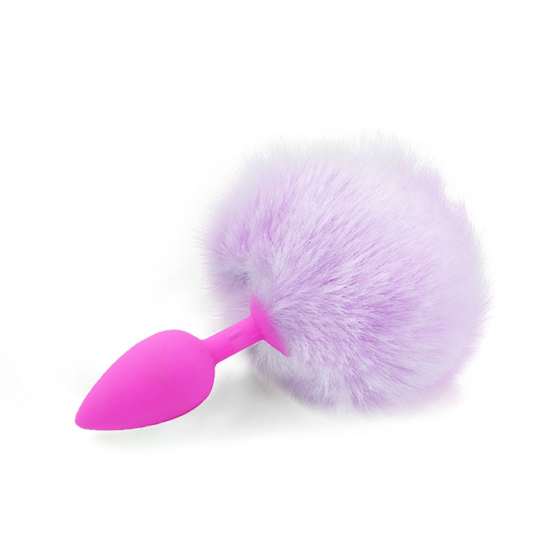 (image for) Ball Tail Silicone Anal Plug - Pink