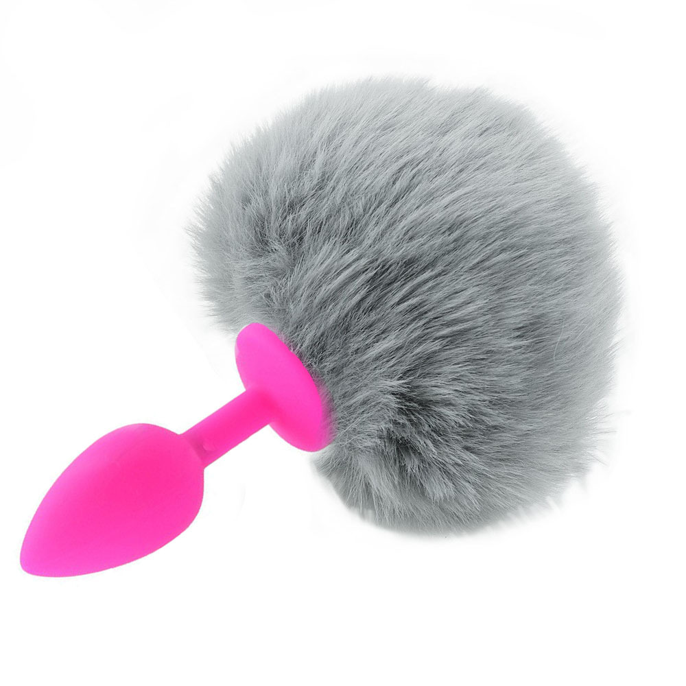 (image for) Ball Tail Silicone Anal Plug - Pink