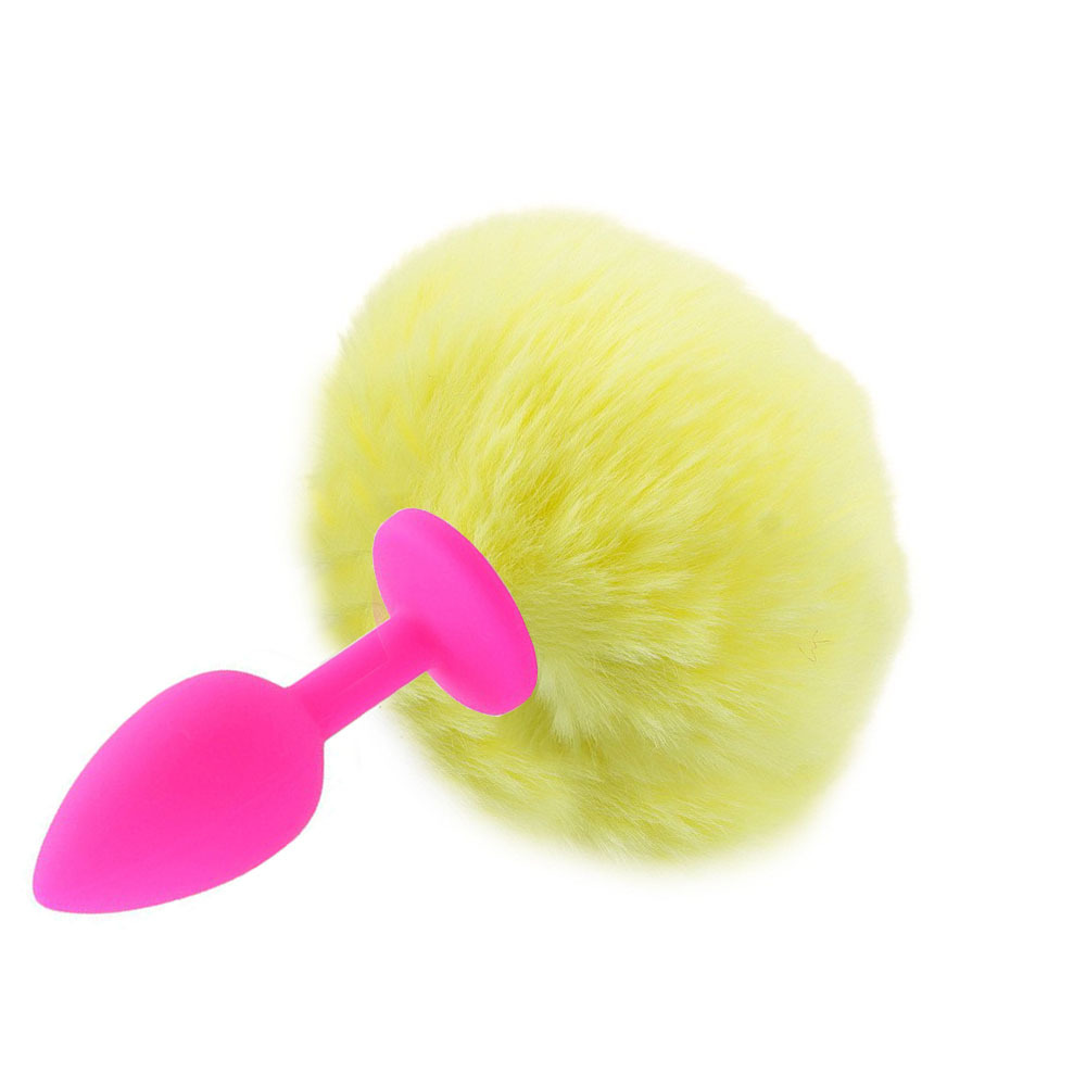 (image for) Ball Tail Silicone Anal Plug - Pink