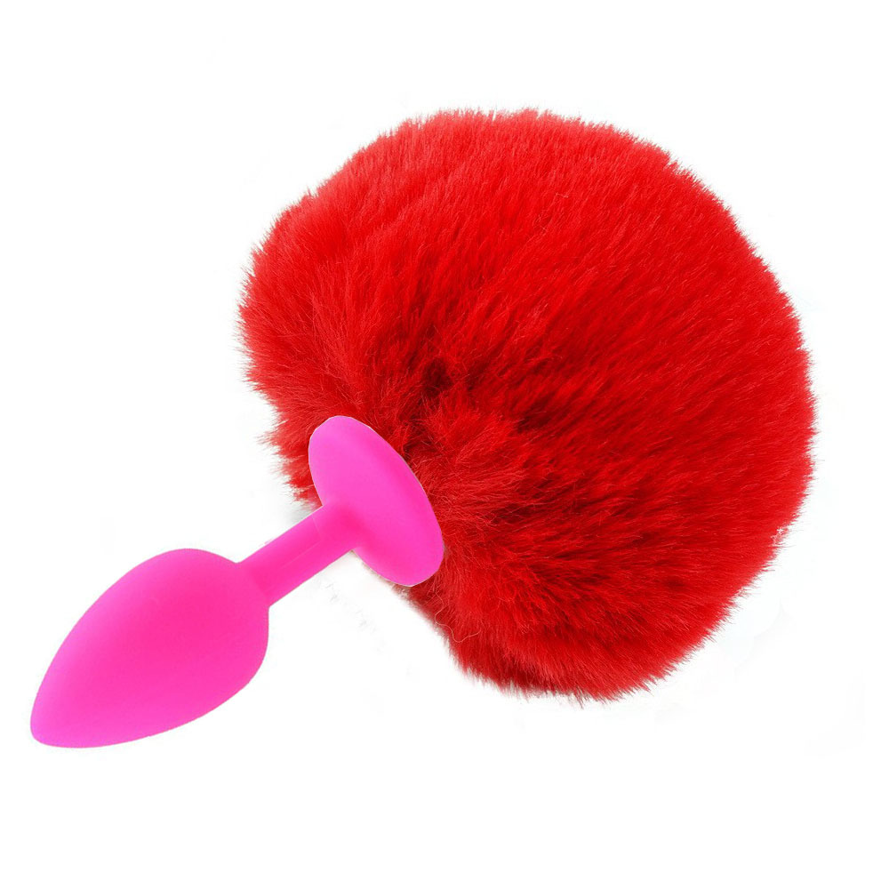 (image for) Ball Tail Silicone Anal Plug - Pink
