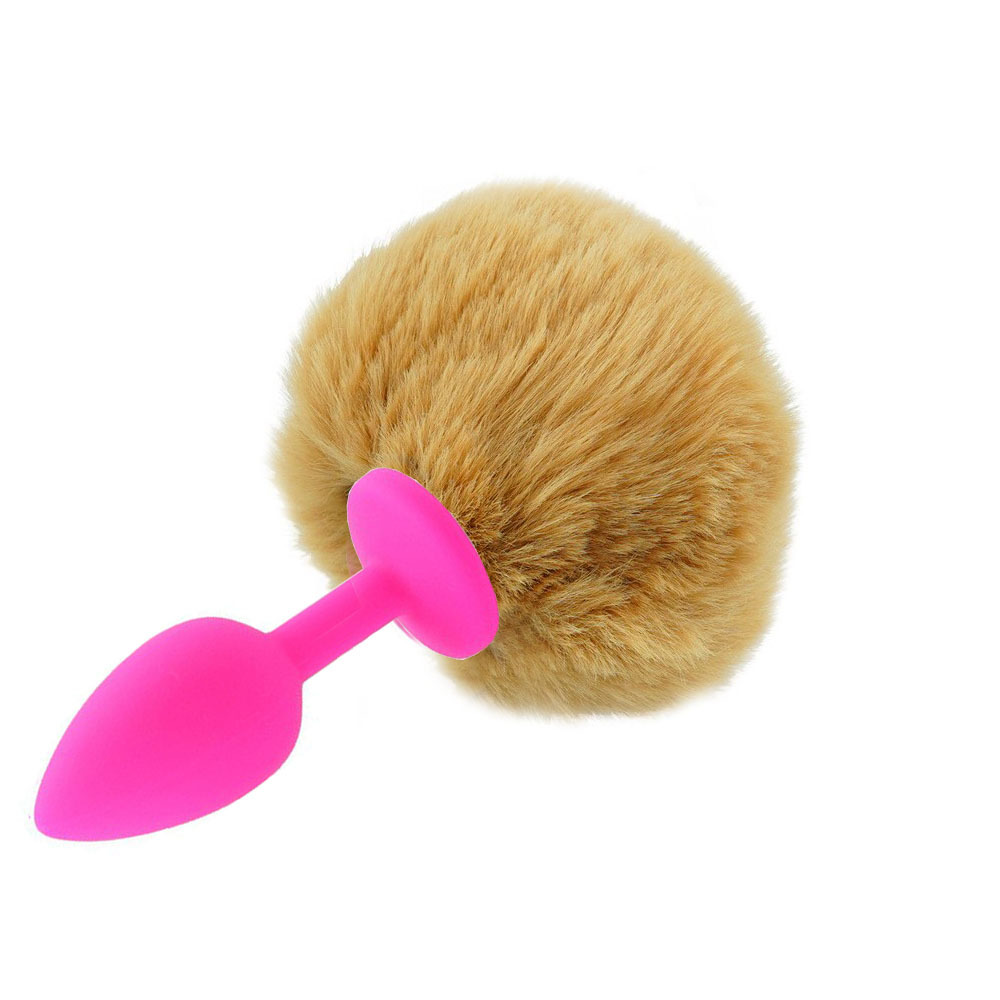(image for) Ball Tail Silicone Anal Plug - Pink