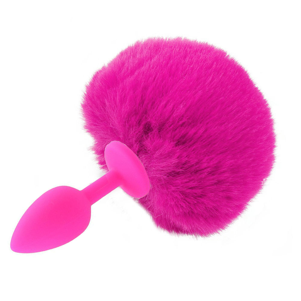 (image for) Ball Tail Silicone Anal Plug - Pink