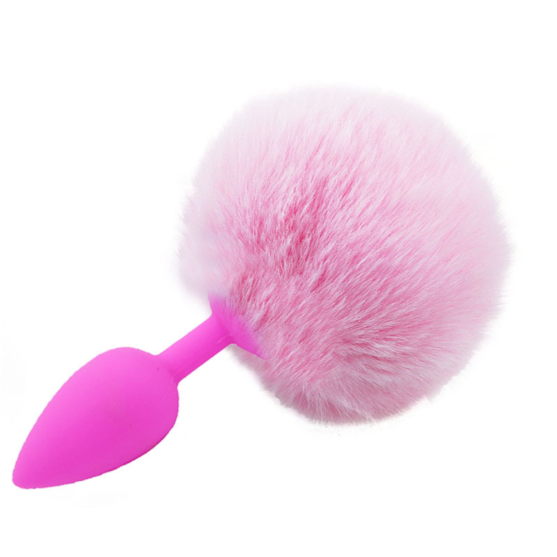 (image for) Ball Tail Silicone Anal Plug - Pink