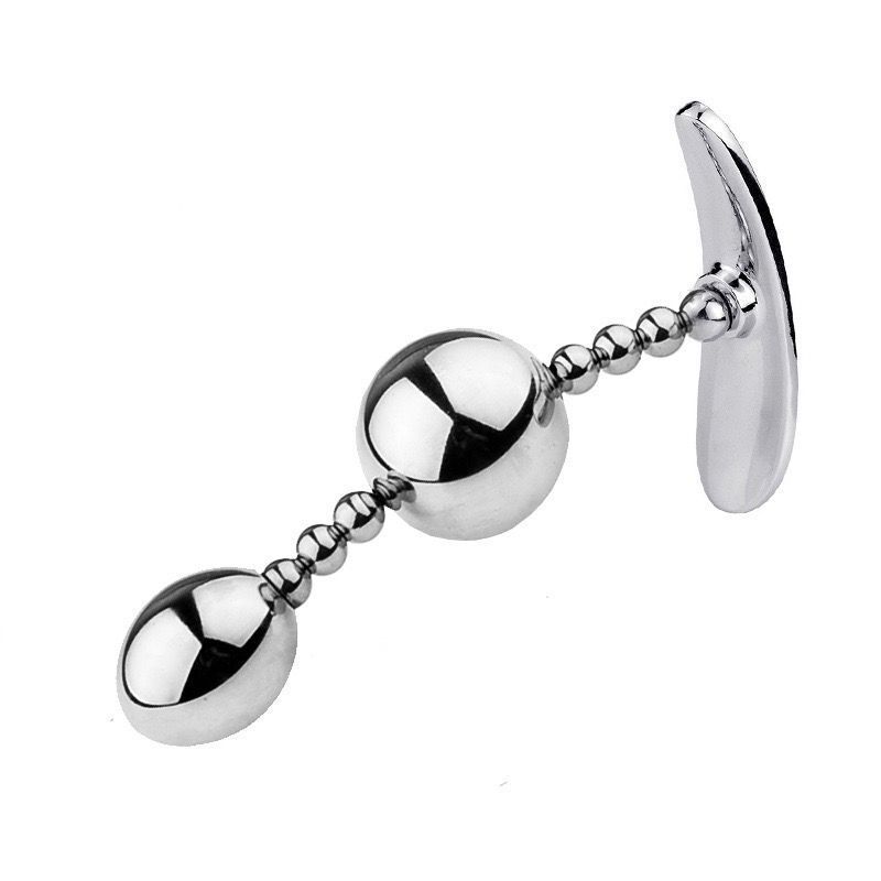 (image for) Bendable Double Ball Steel Butt Plug