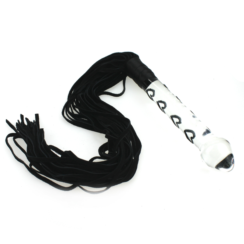 (image for) Heart Glass Dildo With Whip