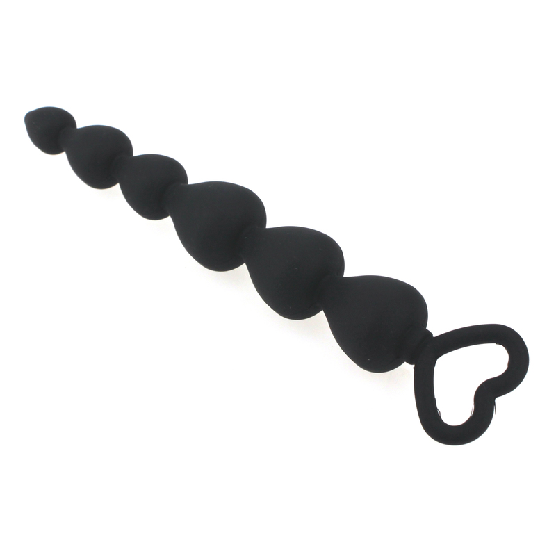 (image for) Heart Pull Ring Anal Beads