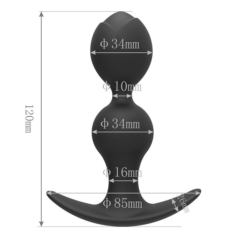 (image for) Silicone Anal 2 Balls Plug