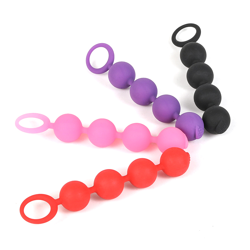 (image for) Silicone 4 Ball Anal Beads