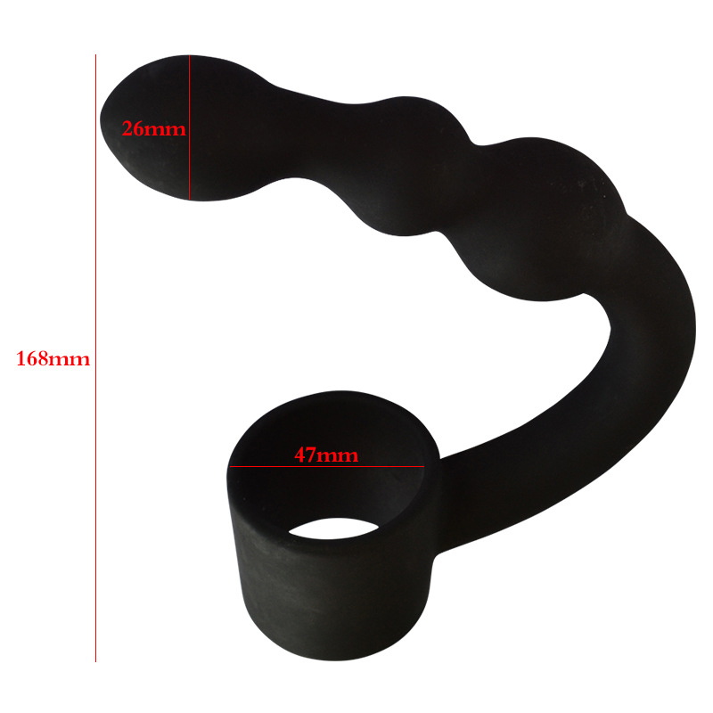 (image for) Shaft Ring With Flexible Beaded Anal Plug