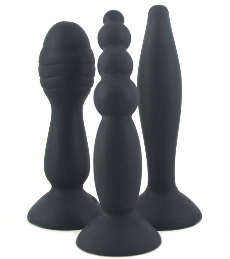 (image for) Suction Silicone Butt Plug - 3 Pcs Set