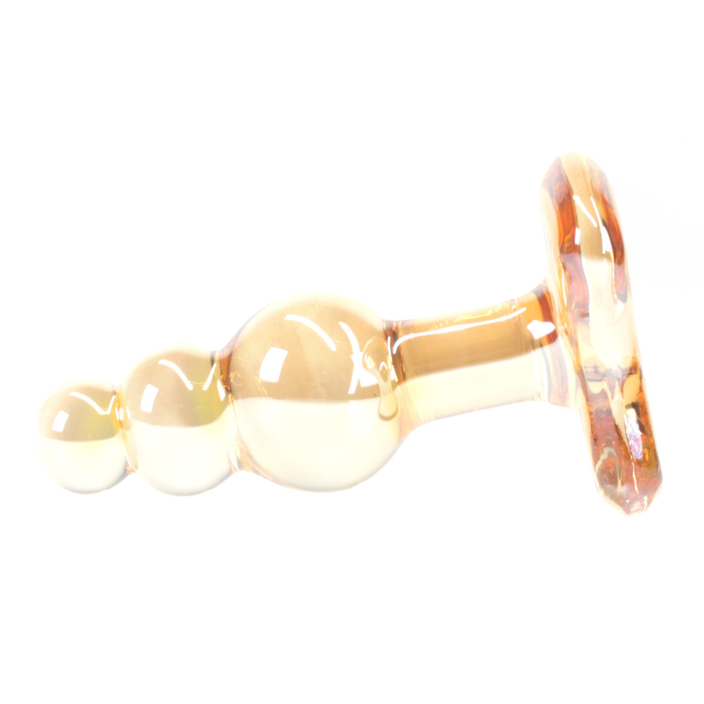 (image for) Three Ball Glass Anal Plug