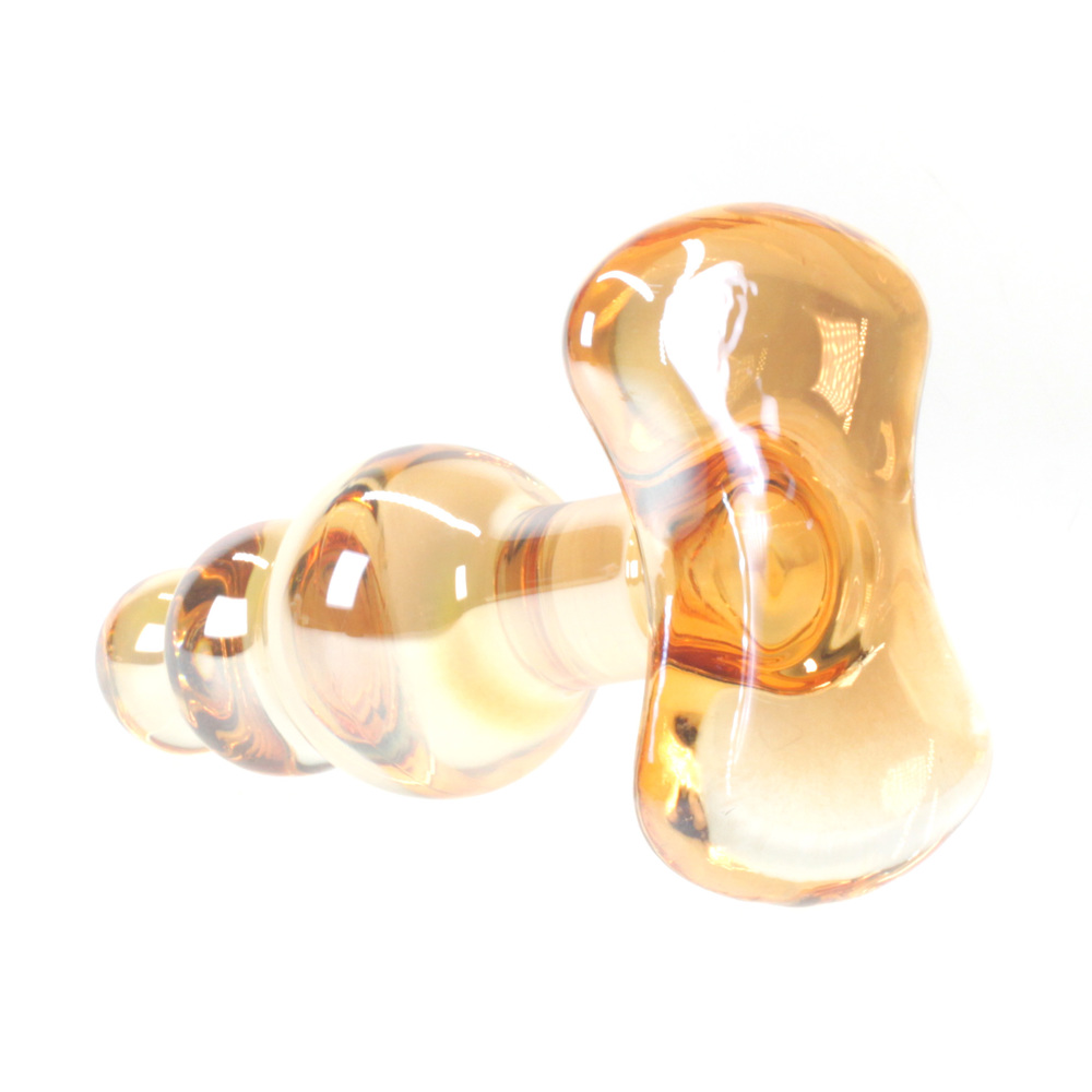 (image for) Three Ball Glass Anal Plug