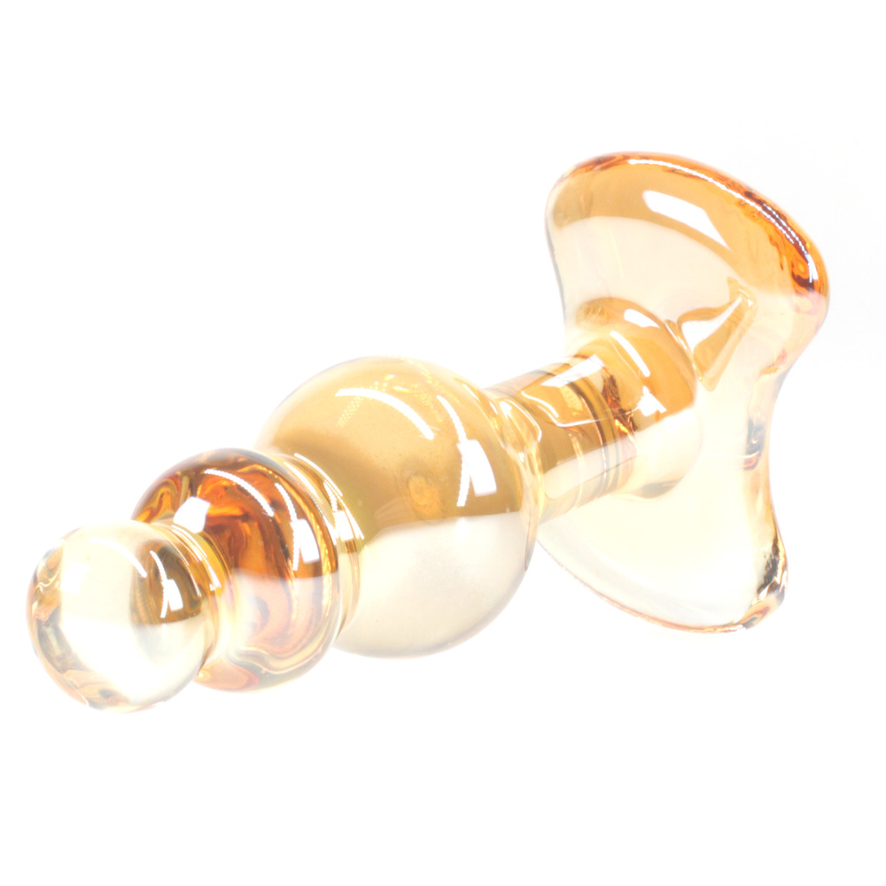 (image for) Three Ball Glass Anal Plug