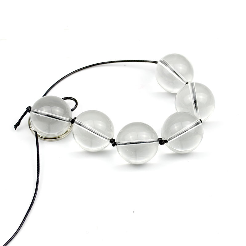 (image for) Crystal Glass Anal Beads - 8 Balls