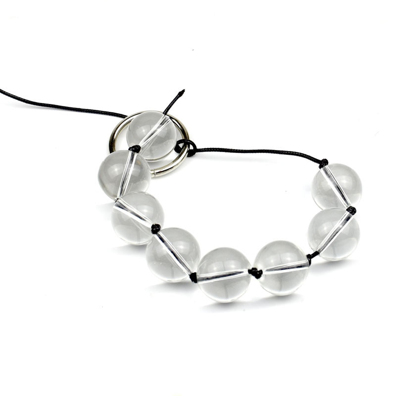 (image for) Crystal Glass Anal Beads - 8 Balls