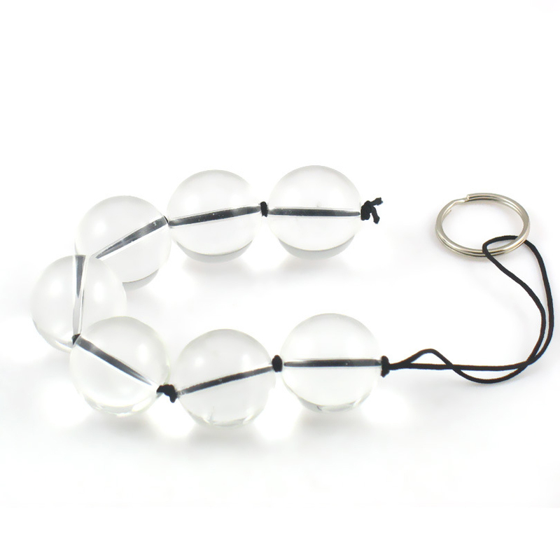 (image for) Crystal Glass Anal Beads - 8 Balls