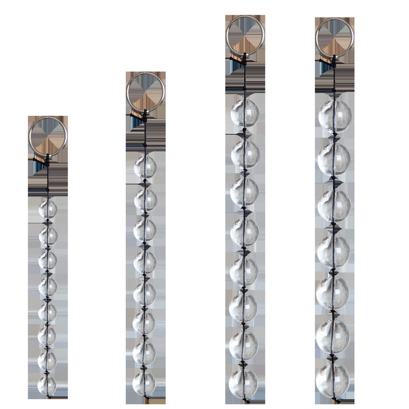 (image for) Crystal Glass Anal Beads - 8 Balls