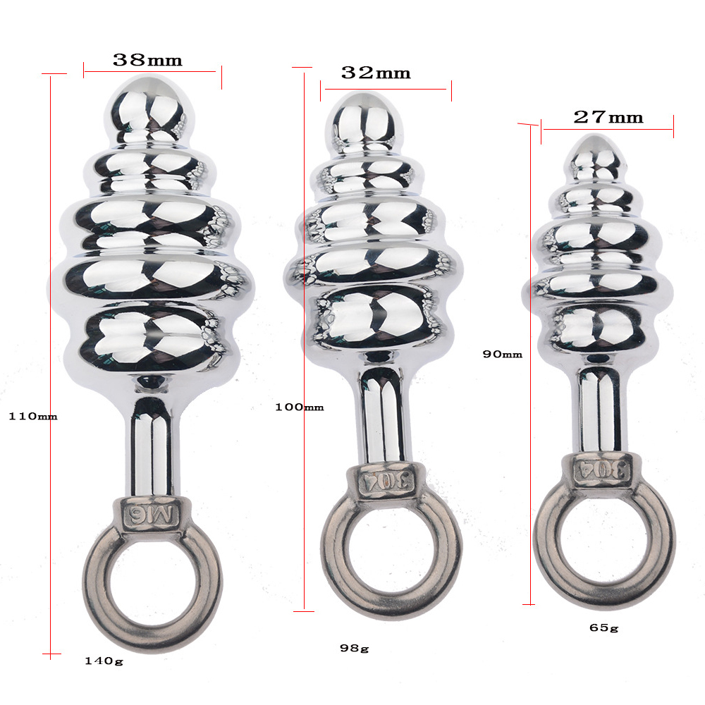 (image for) Thread Stainless steel Butt Plug - Pull Ring