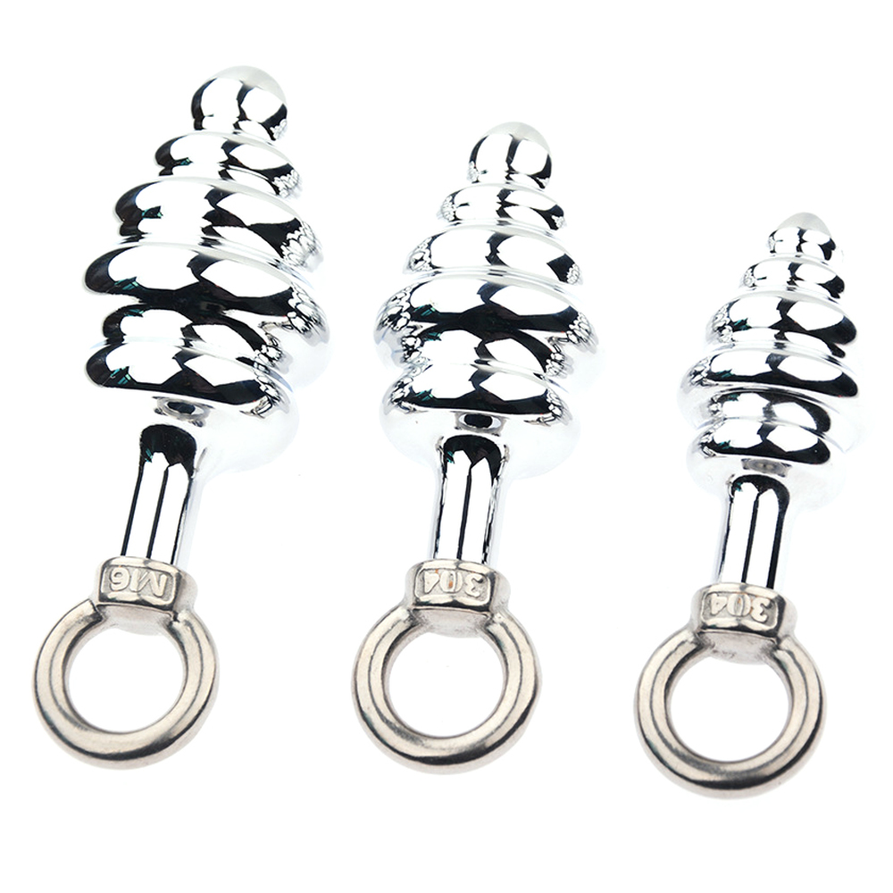 (image for) Thread Stainless steel Butt Plug - Pull Ring