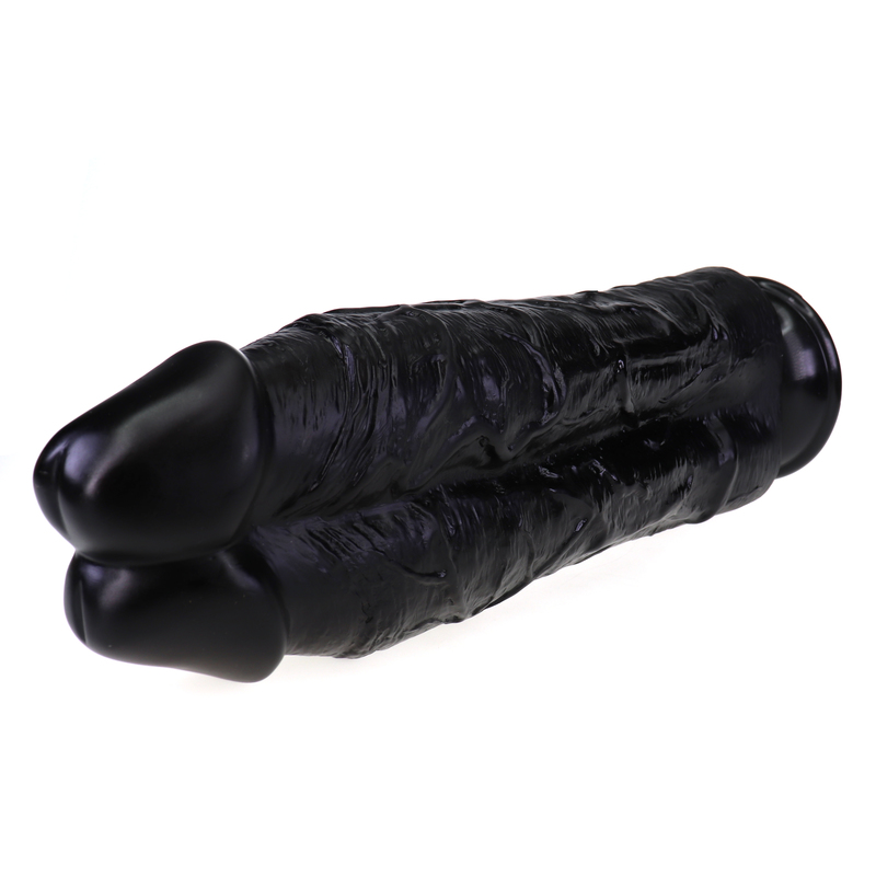 Double Penetrator Suction Cup Dildo 12 Inch - Click Image to Close